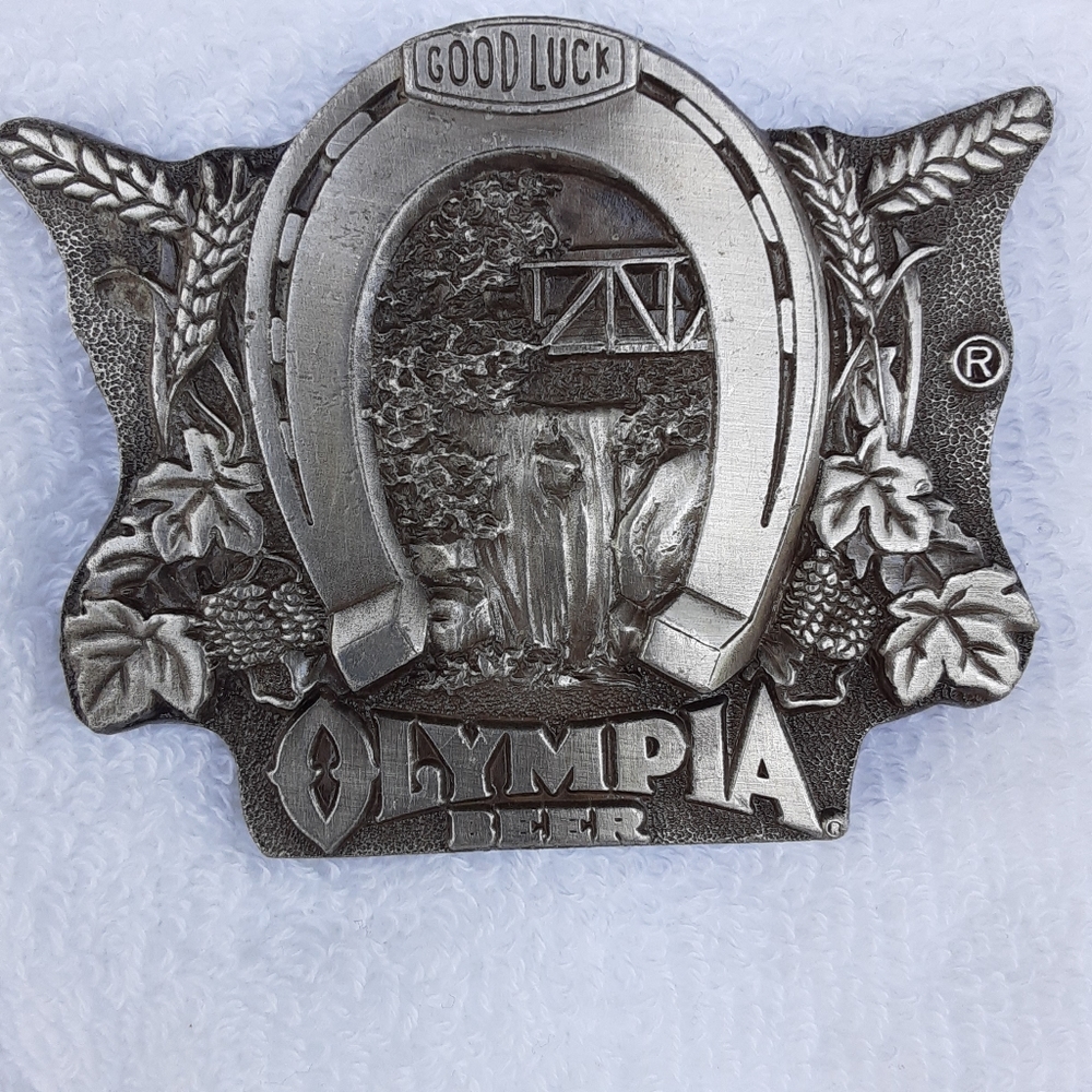 Vintage  1978 Belt Buckle  Olympia  Beer